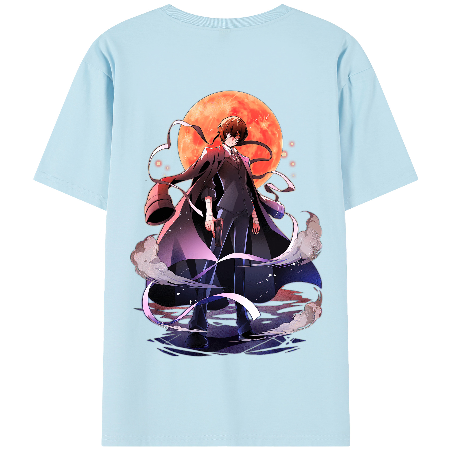 （画像用） 文豪ストレイドッグス Bungo Stray Dogs 綿100％半袖Tシャツ（背面プリント）